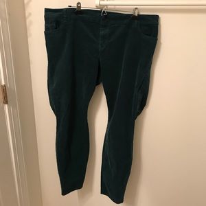 Old Navy Teal Corduroy straight leg pants